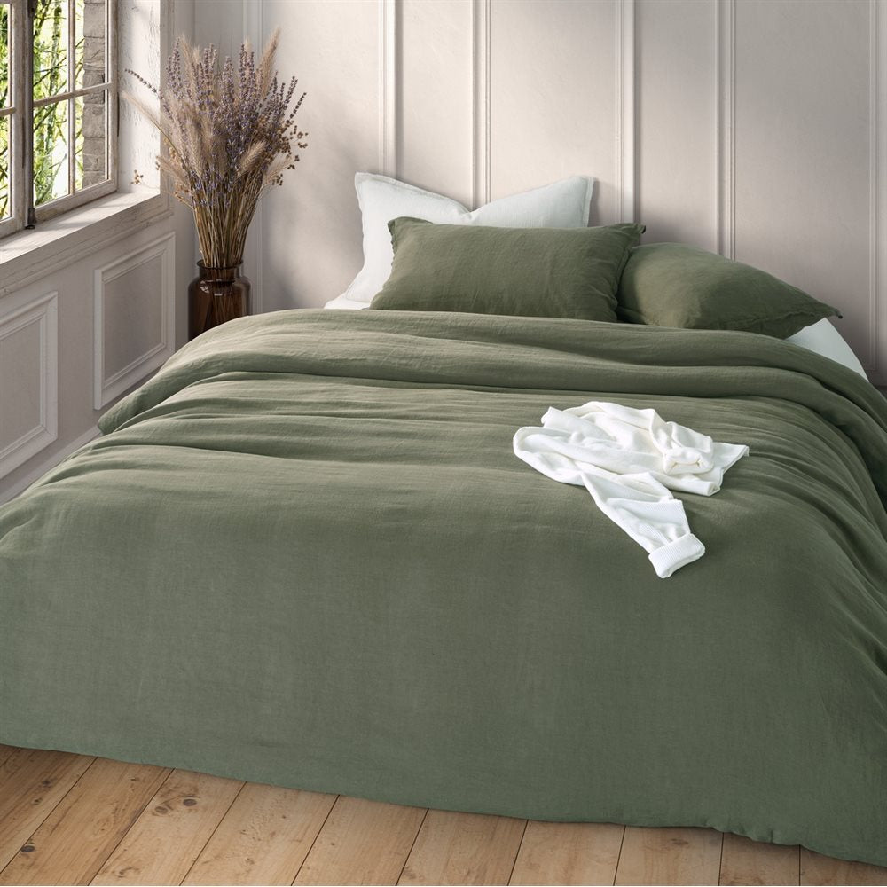 Housse de couette - Lin Olive