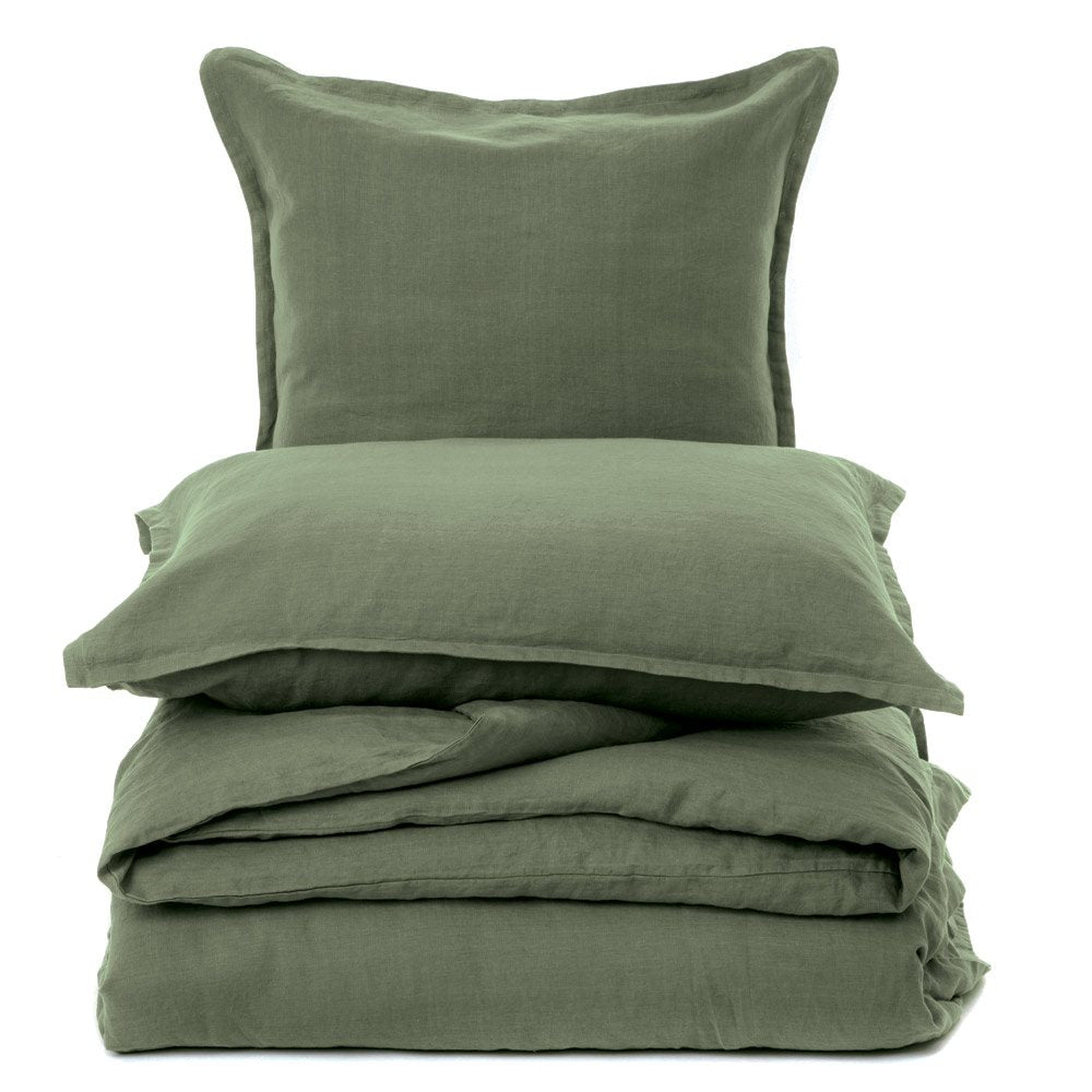 Housse de couette - Lin Olive