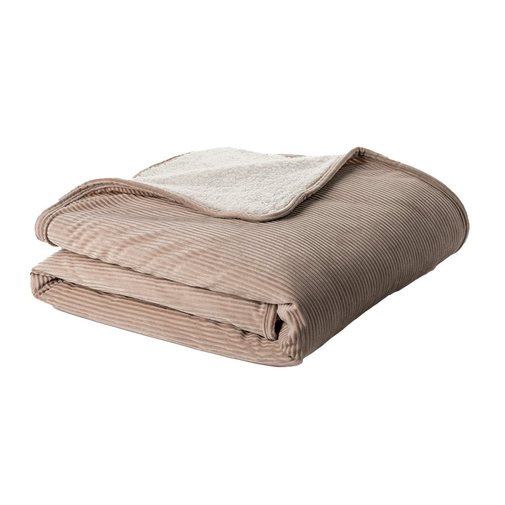 Jeté - Velours côtelé Taupe