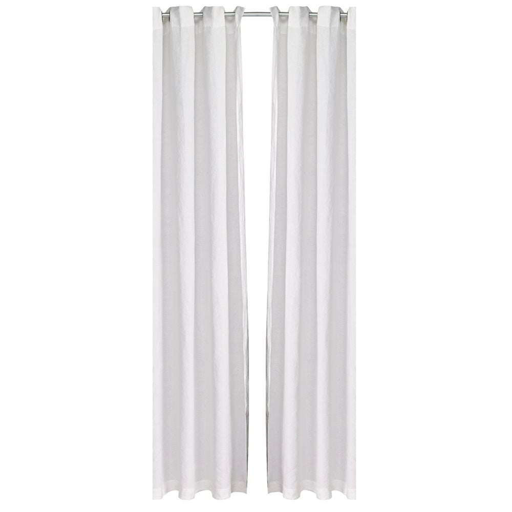 Panneau de rideau - Linenstone wash Blanc