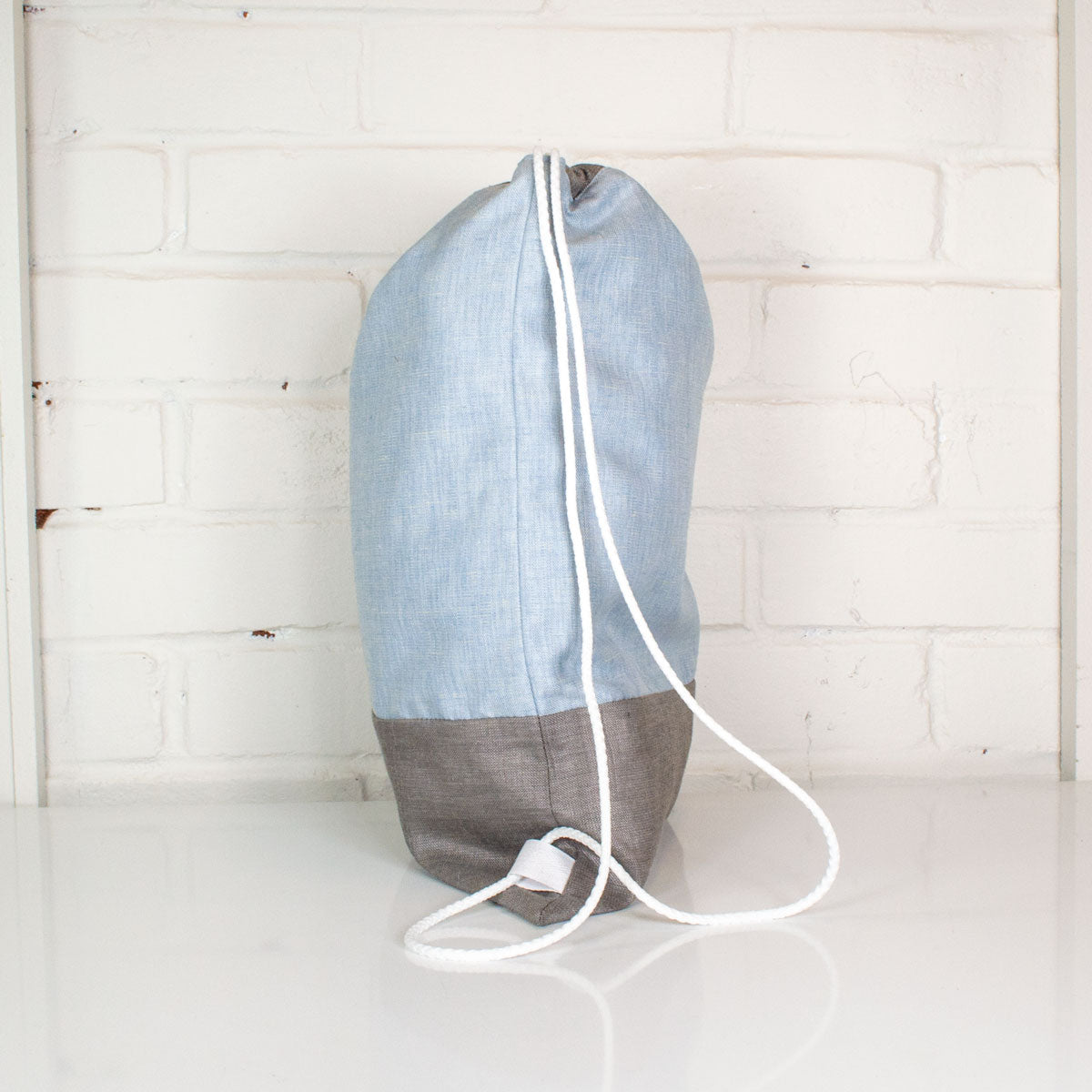 Baluchon Colorblock - Bleu pâle & gris