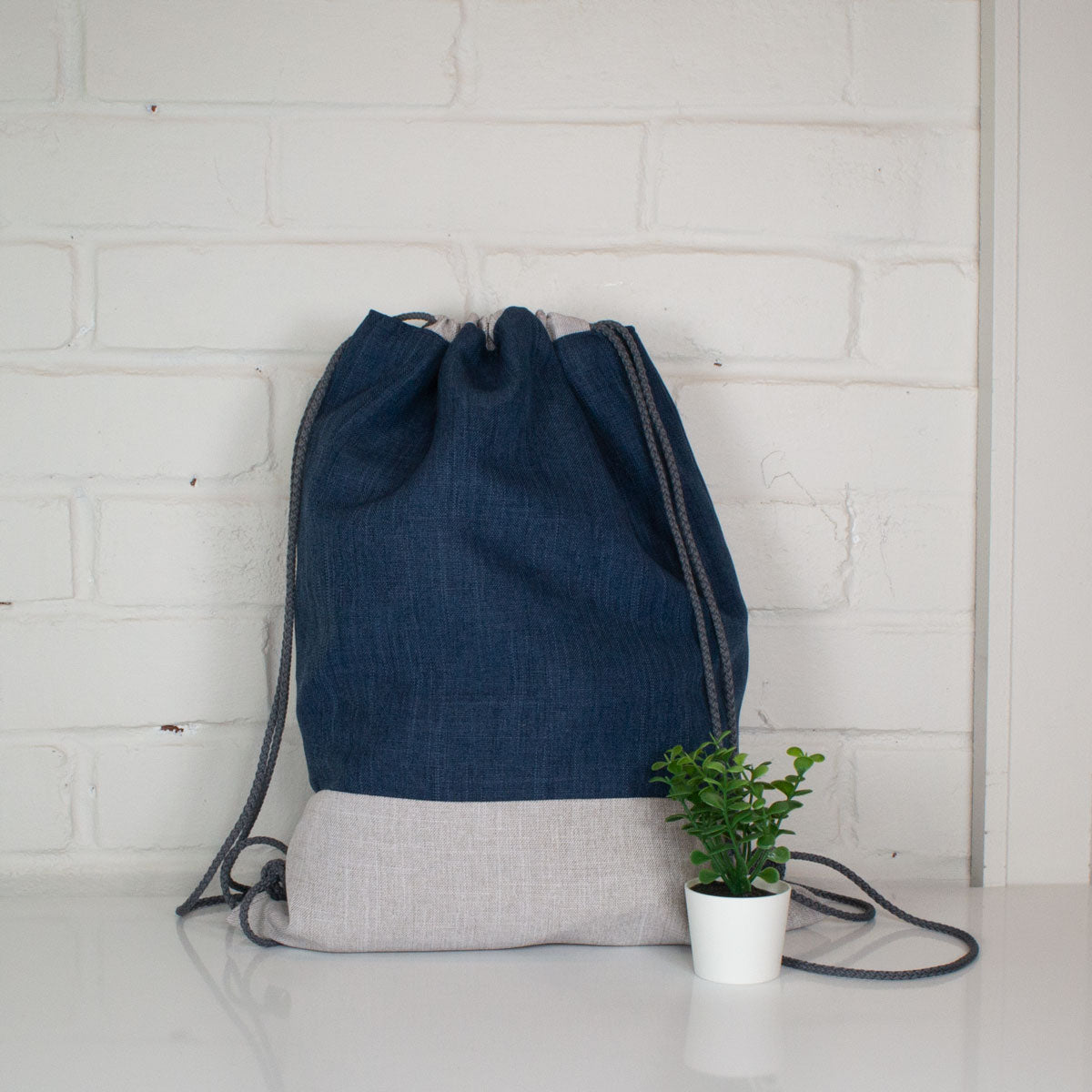 Baluchon Colorblock - Bleu foncé & Gris