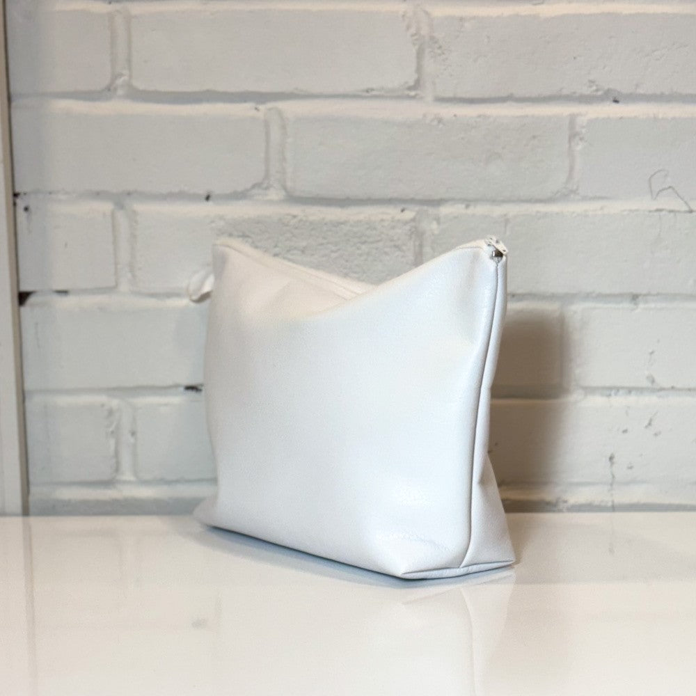 Trousse à cosmétiques - Cuir blanc