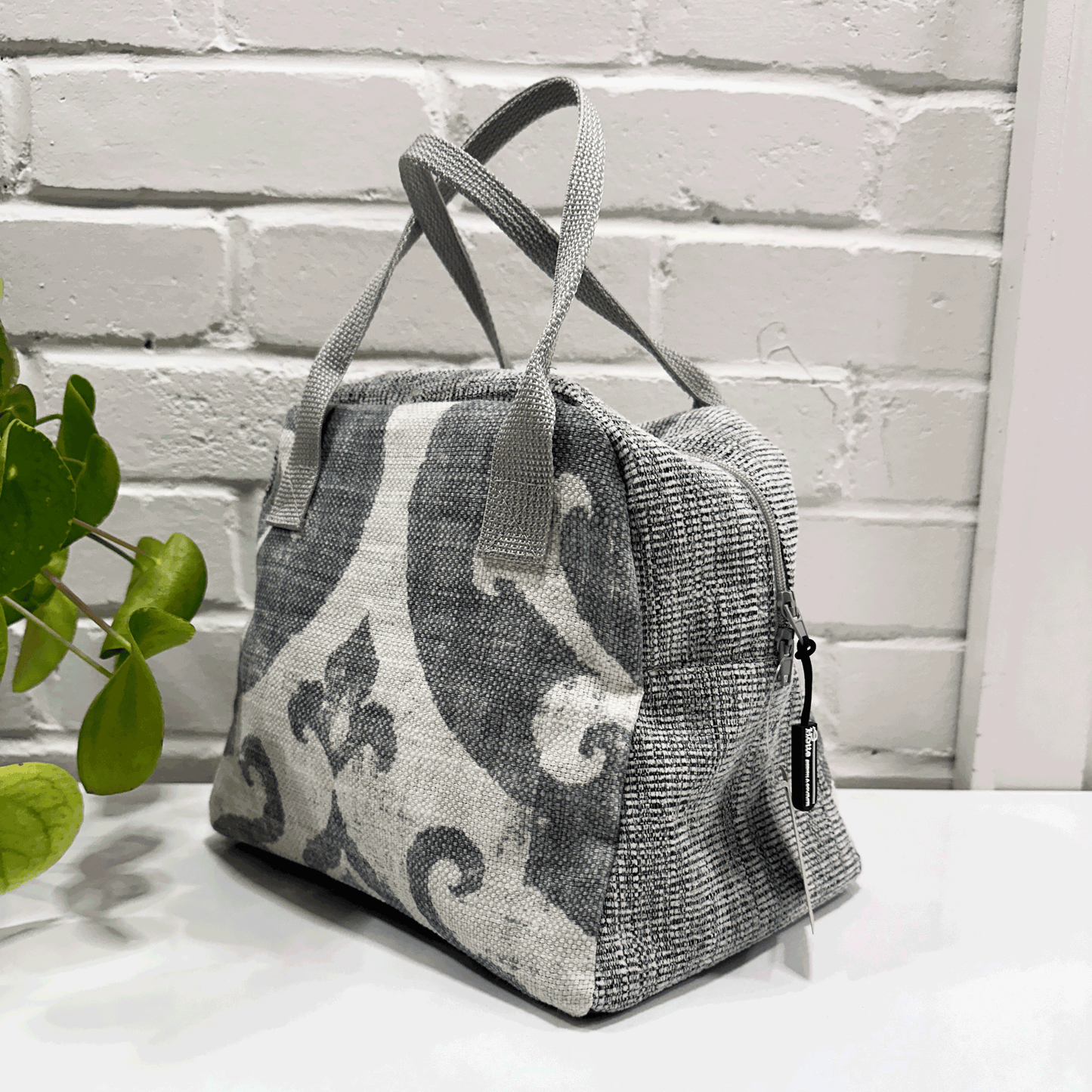 Sac à lunch modèle Bento - Damask Bleu