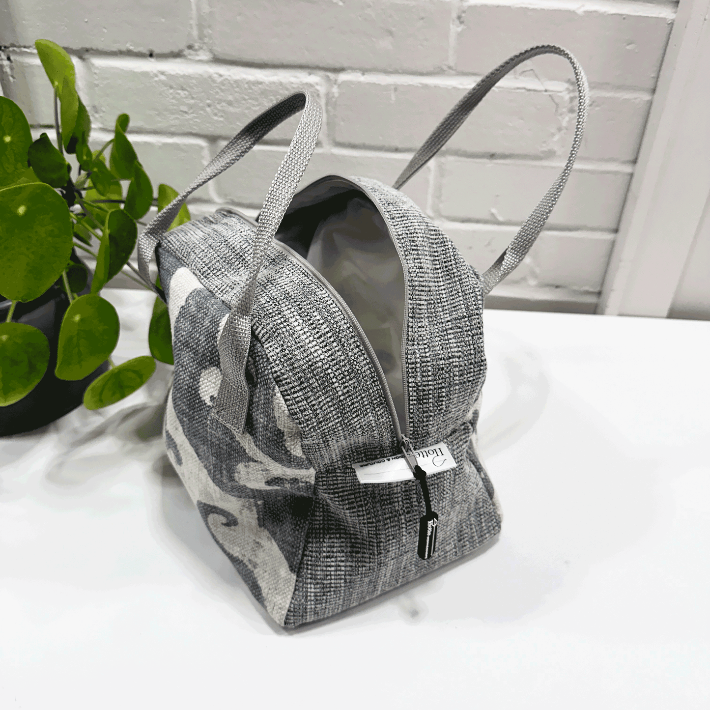 Sac à lunch modèle Bento - Damask Bleu