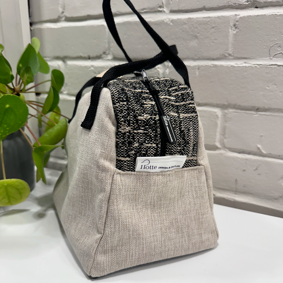 Sac à lunch modèle Bento - Linen Black