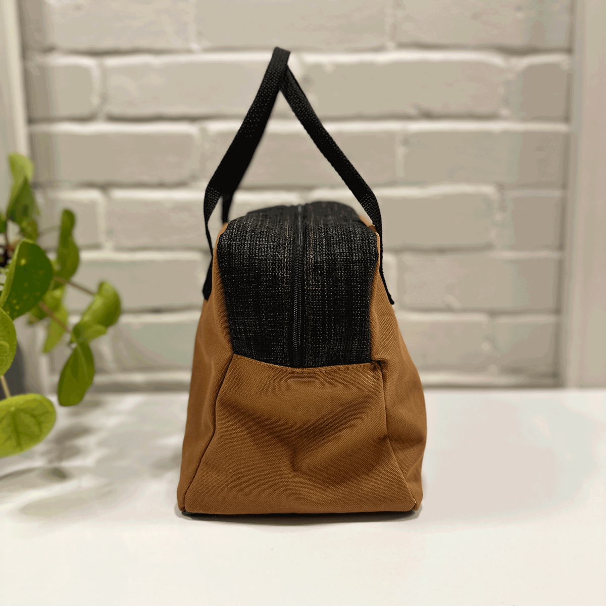 Sac à lunch modèle Bento - Tan & Black