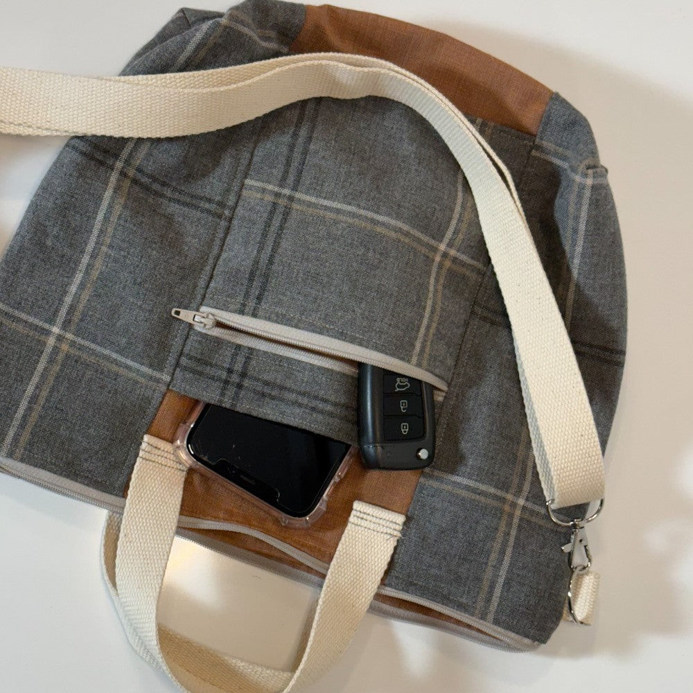 Sac à main bandoulière Carreaux & Terracota