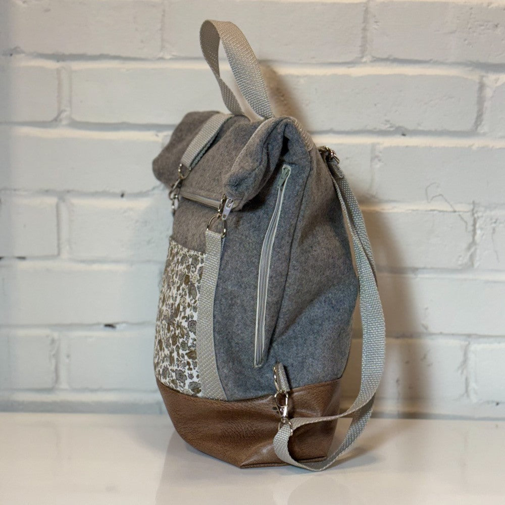 Sac à main modèle Bretelles - Lainage Fleuri