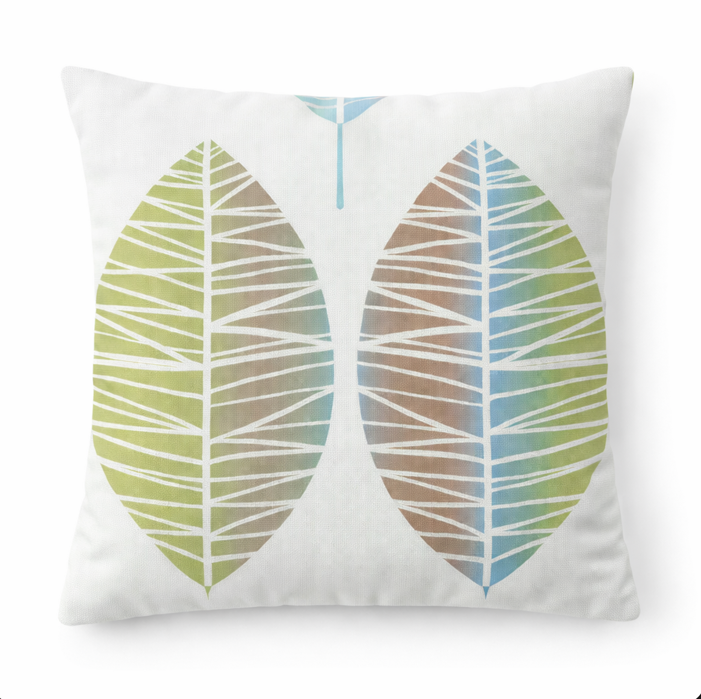 Housse de coussin - Feuilles Verte