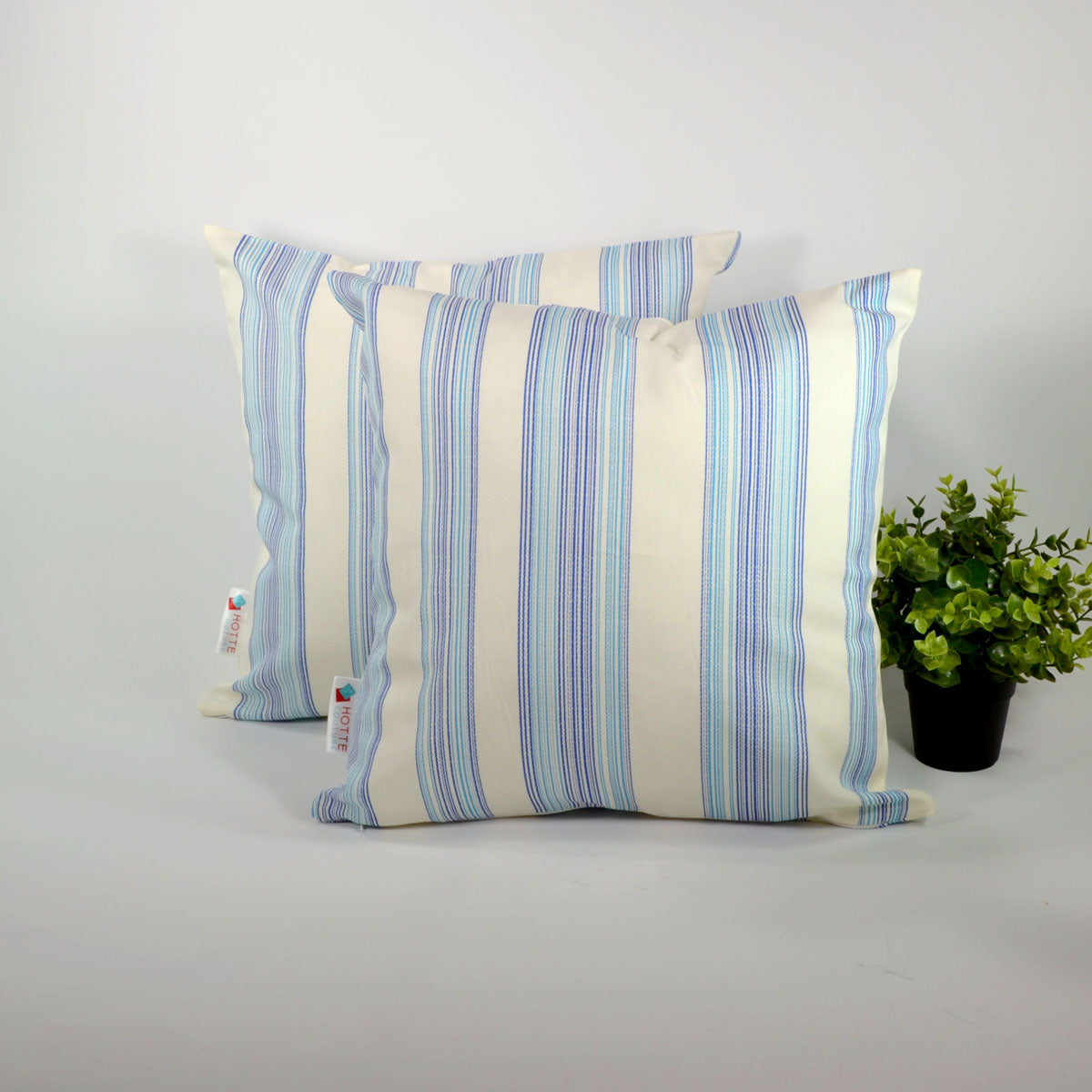 Housse de coussin Extérieur - Elis Ocean Bleu et Blanc