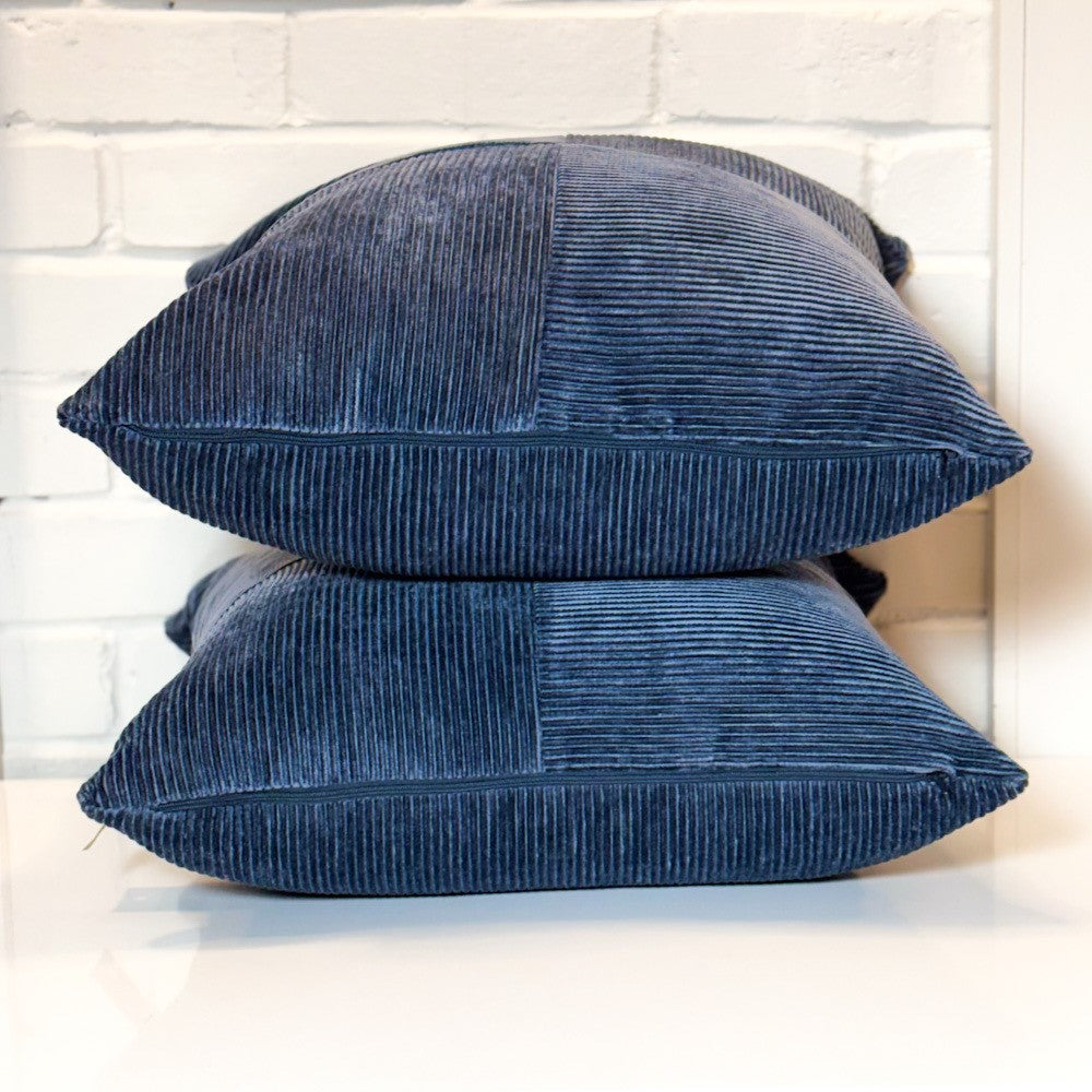 Housse de coussin - Ridges Bleu