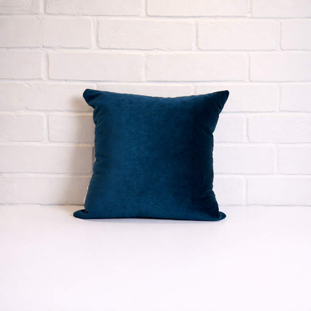 Housse de coussin - Velours bleu