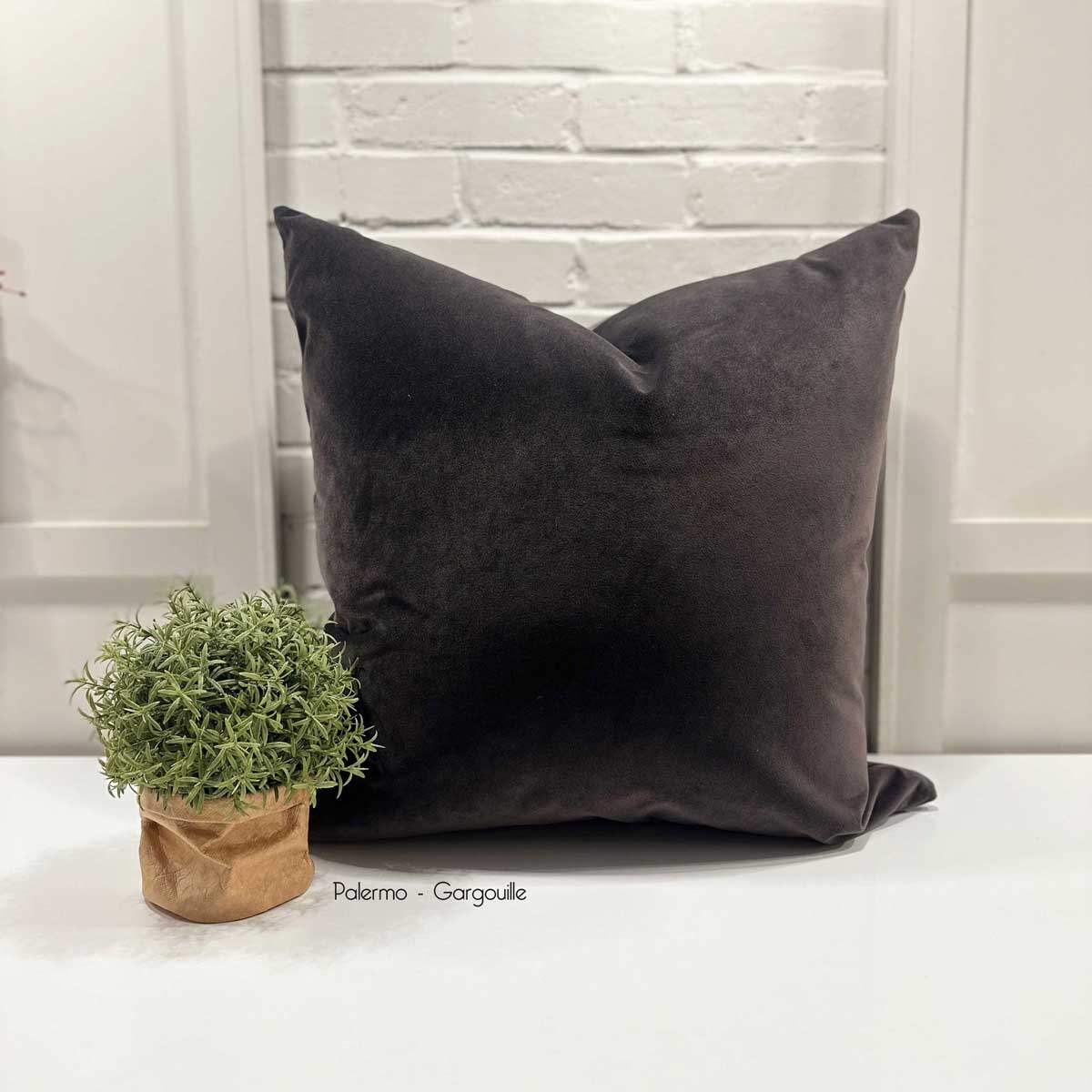 Housse de coussin Extérieur - Velours Palermo Gargouille - 18"x18"