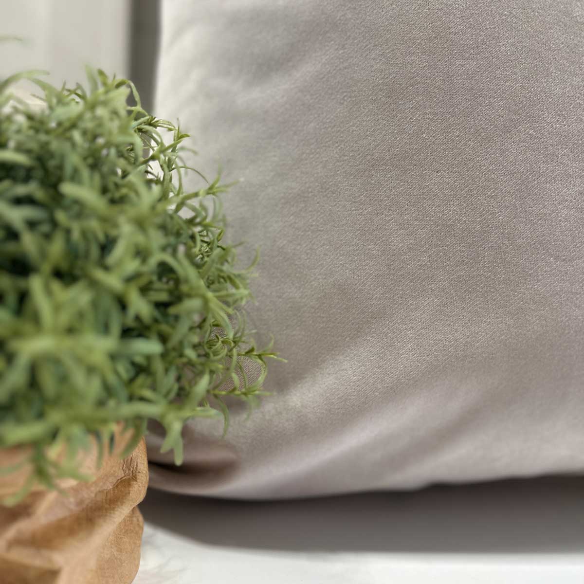 Housse de coussin Extérieur - Velours Palermo Silver - 18"x18"