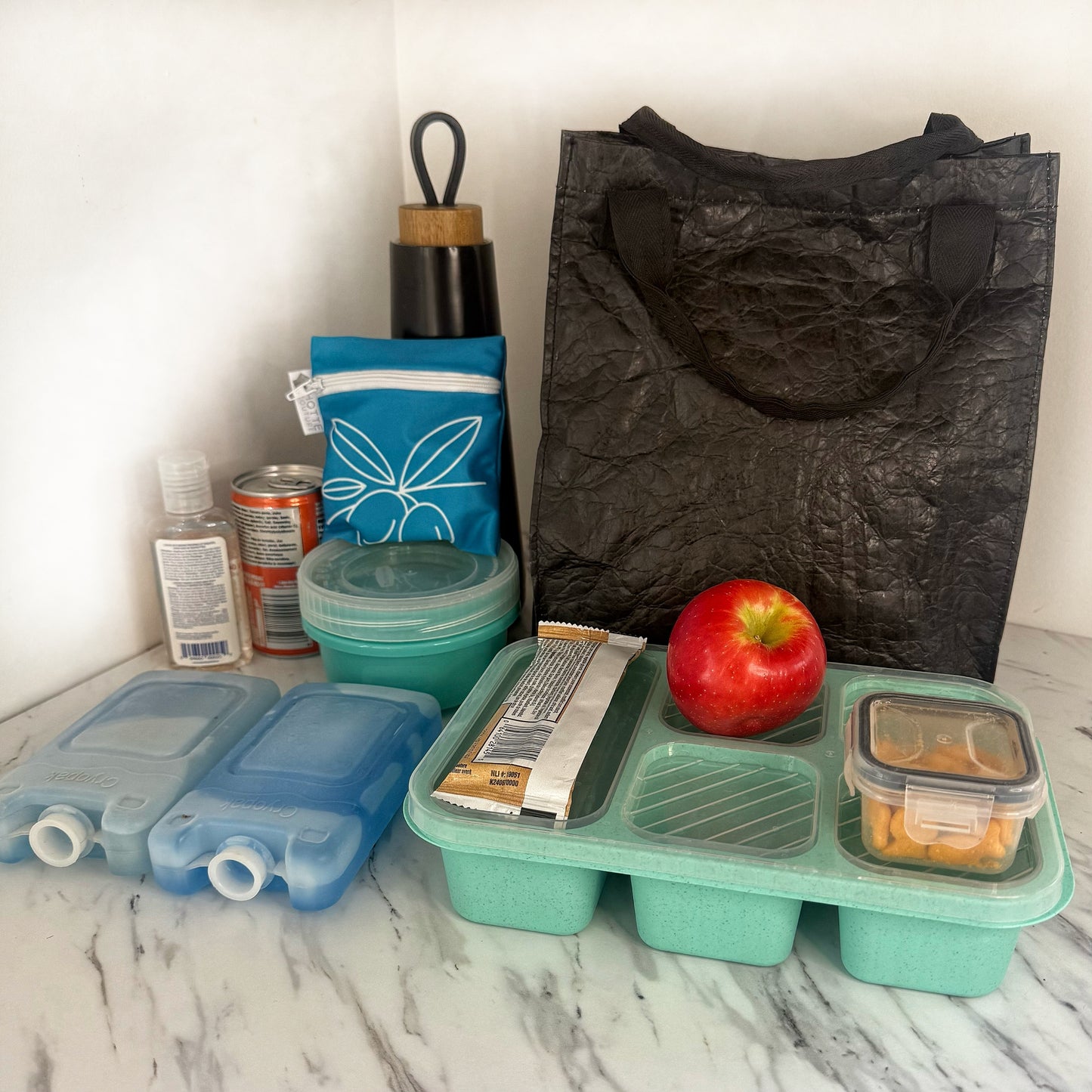 Sac à lunch réutilisable - Tyvek Noir