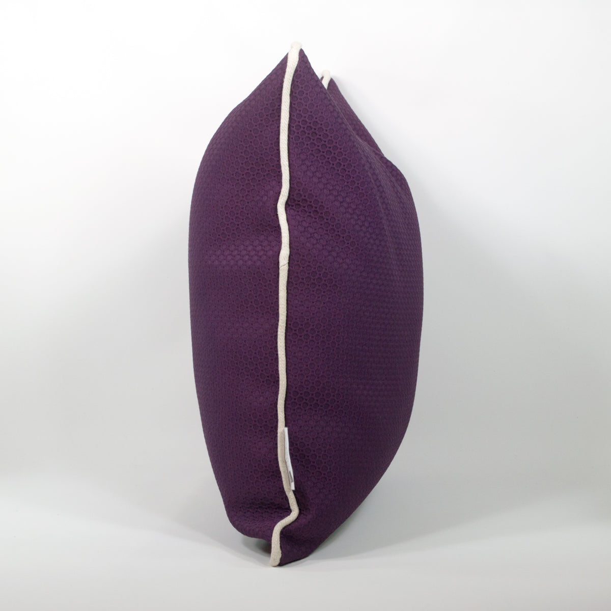 Housse de coussin - Mauve piping