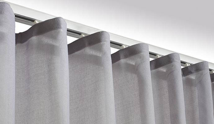 Ruban ripplefold pour tête de rideau -Blanc ou transparent