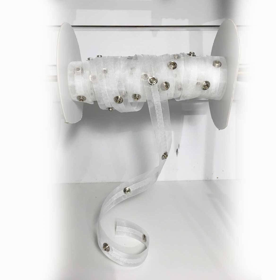 Ruban ripplefold pour tête de rideau -Blanc ou transparent