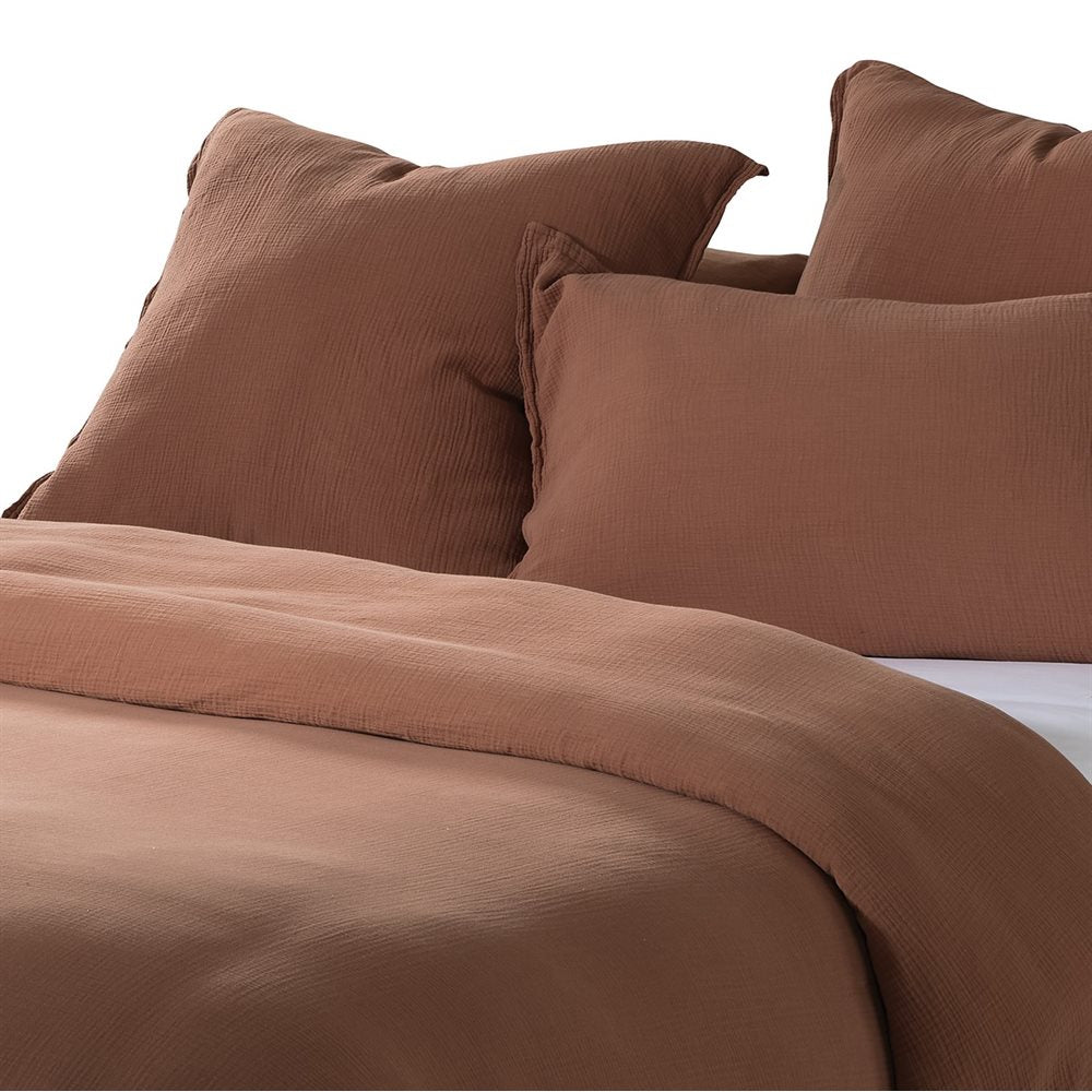 Housse de couette - Muslin Marron