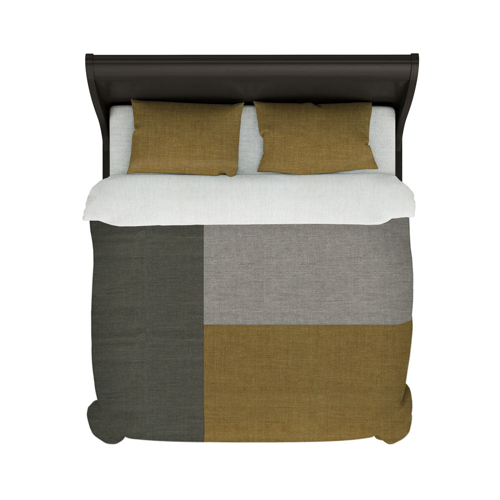 Housse de couette - Collection Colorblock - Panache - Jaune Moutarde