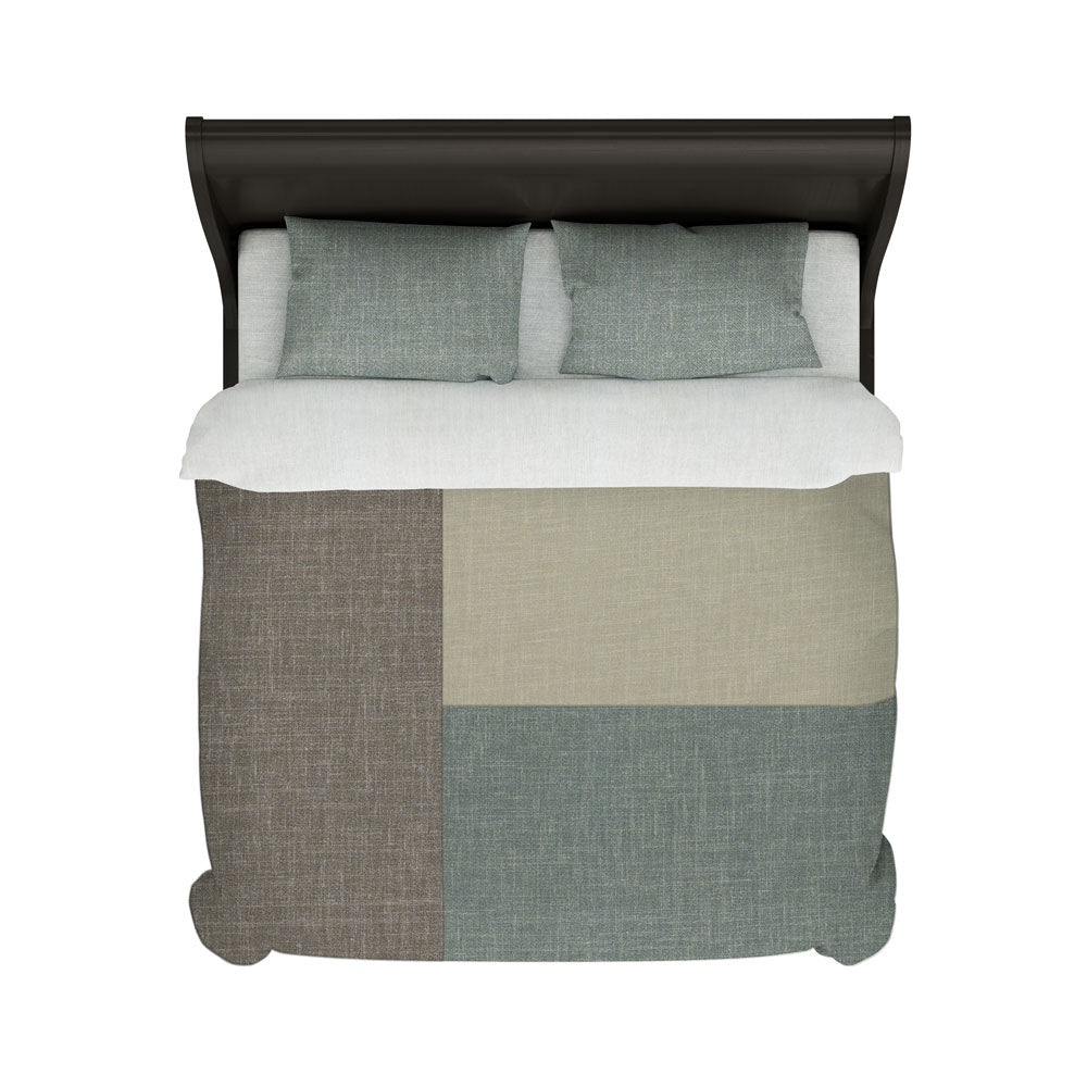 Housse de couette - Collection Colorblock - Papyrus - Bleu Denim