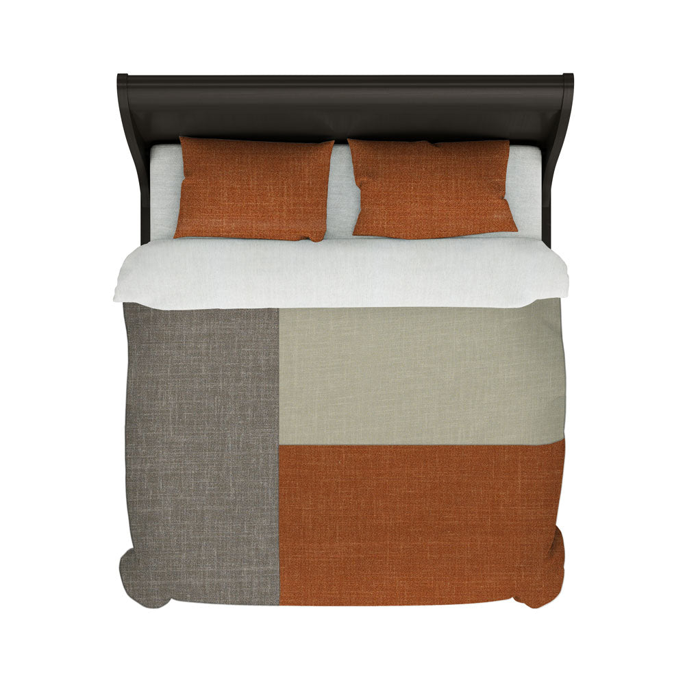 Housse de couette - Collection Colorblock - Papyrus - Rouille