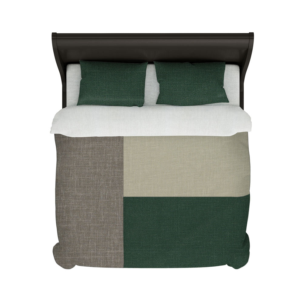 Housse de couette - Collection Colorblock - Papyrus - Vert Canard