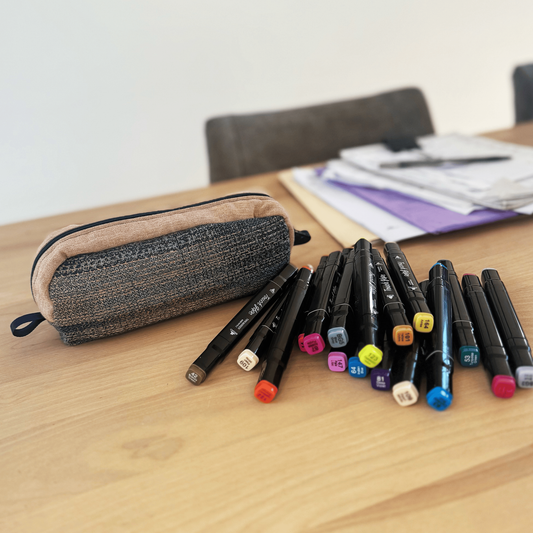 Étui à crayon - Rose chiné