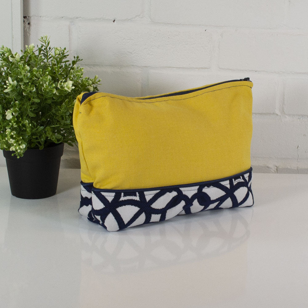 Trousse à cosmétiques - Géometrique Jaune