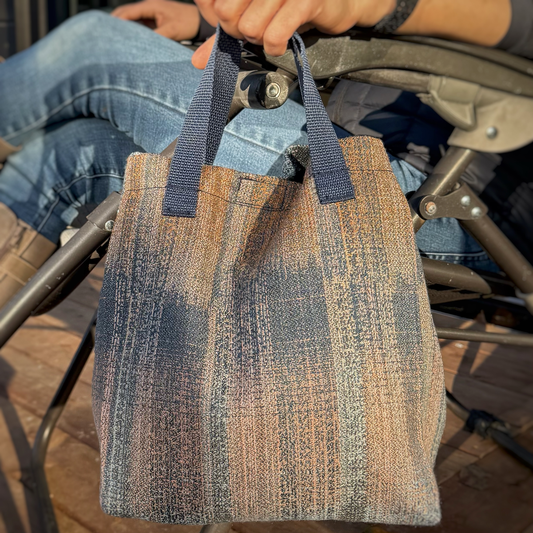 Sac à lunch modèle Monsieur - Rose chiné