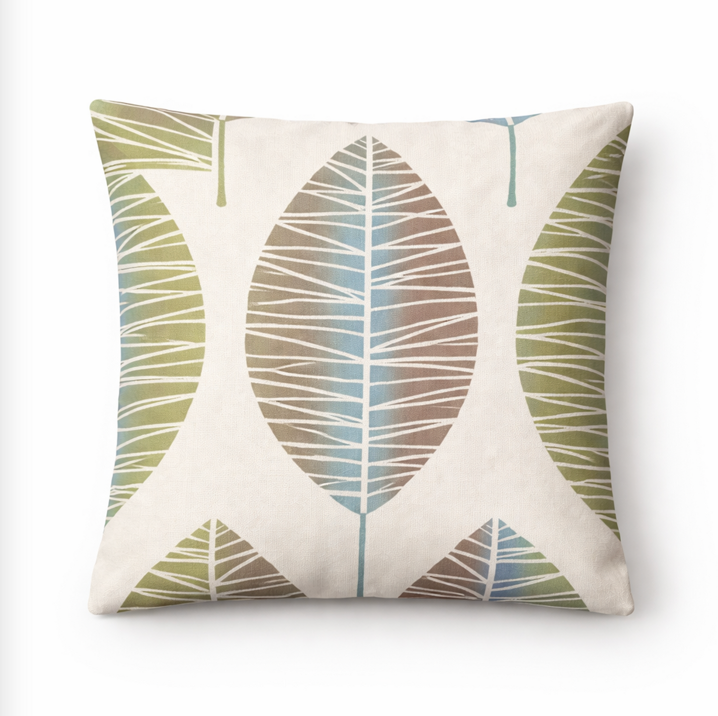 Housse de coussin - Feuilles Verte