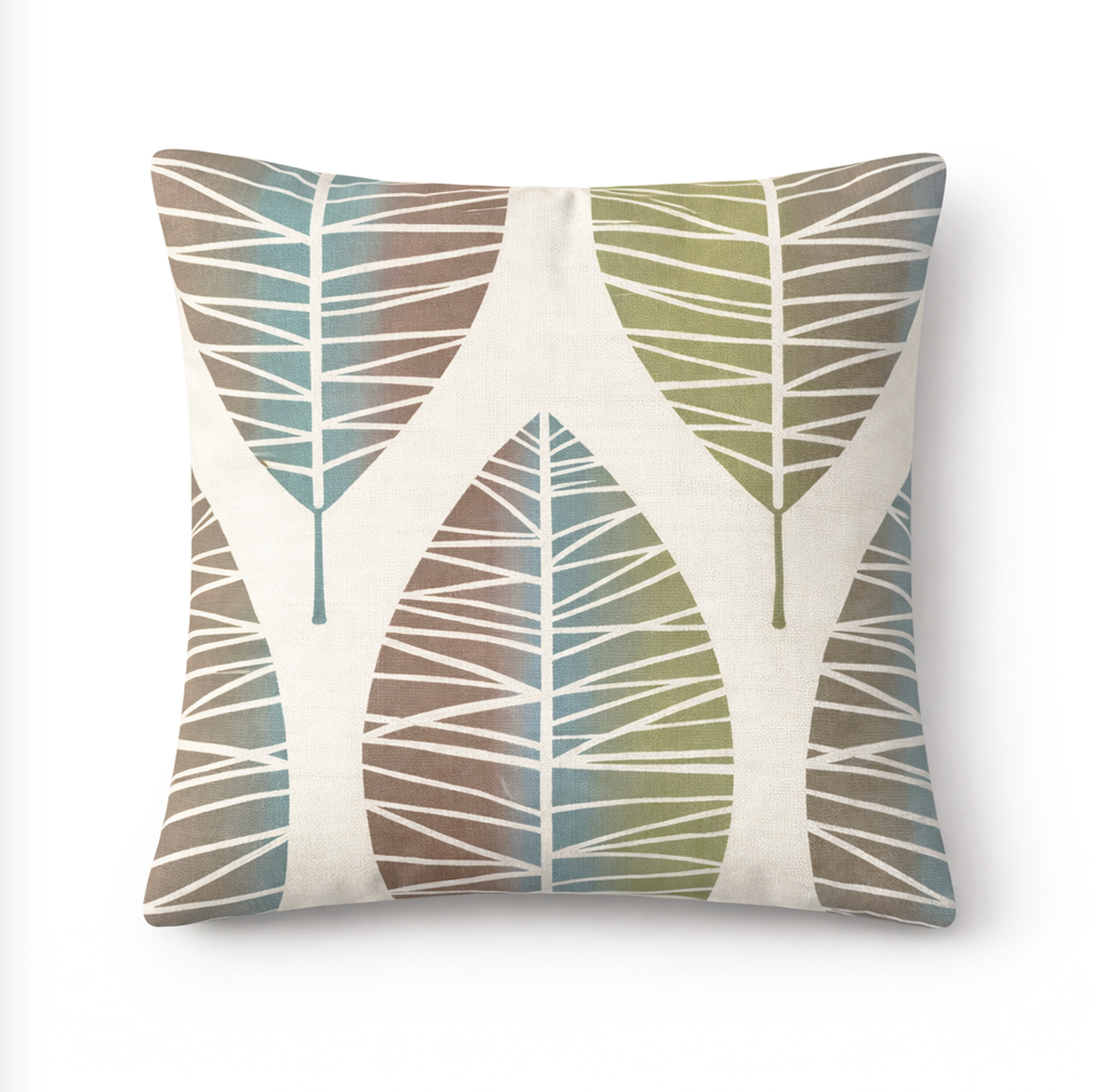 Housse de coussin - Feuilles Verte