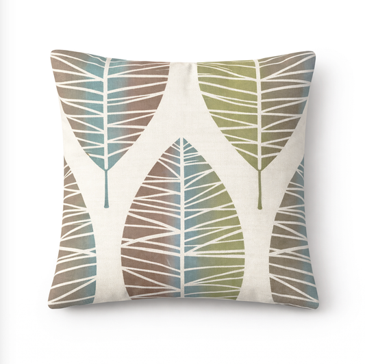 Housse de coussin - Feuilles Verte