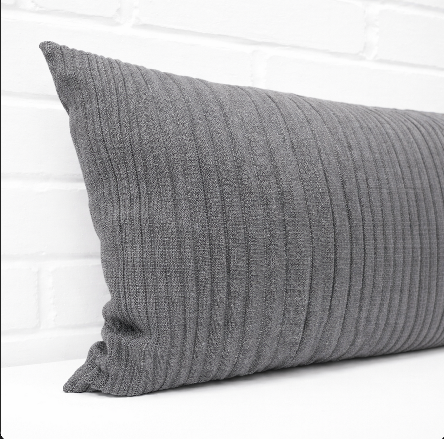 Housse de coussin - Ribbed Grey