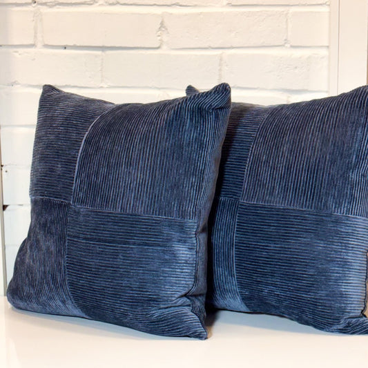 Housse de coussin - Ridges Bleu