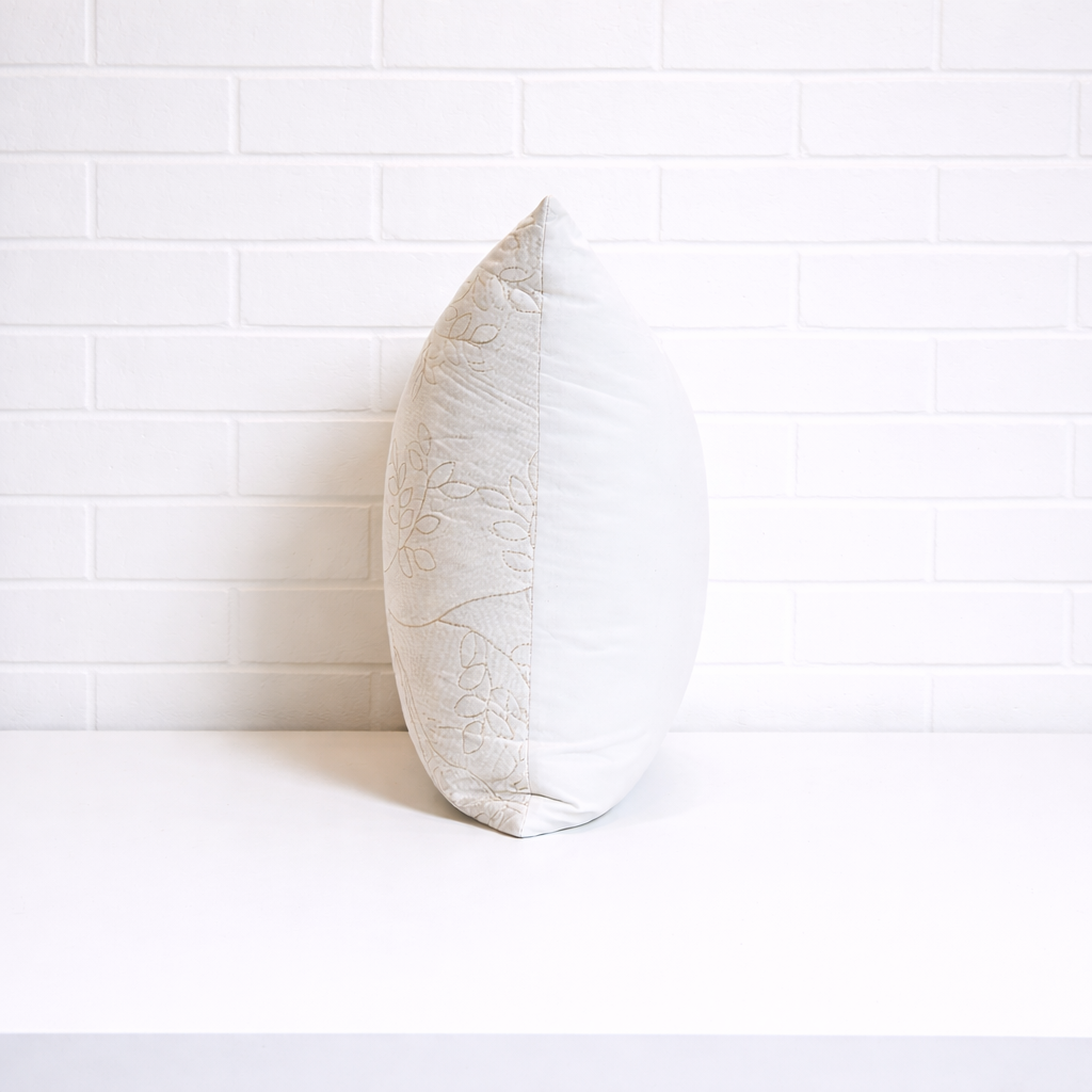Housse de coussin - Feuilles d'ivoire
