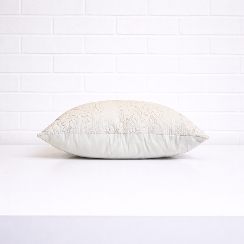 Housse de coussin - Feuilles d'ivoire