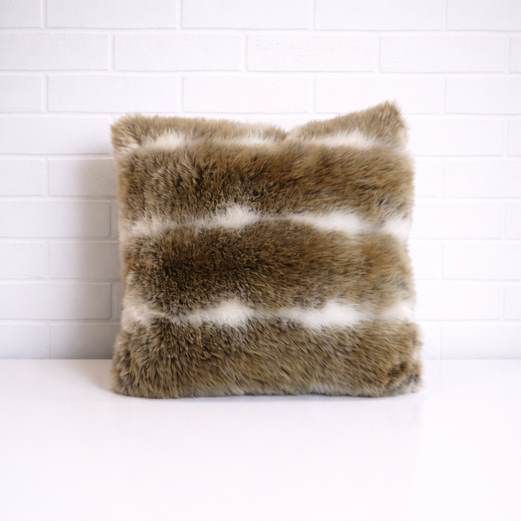 Housse de coussin - Tricot Fourrure lièvre (synthétique)