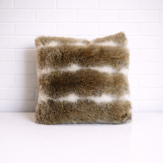 Housse de coussin - Tricot Fourrure lièvre (synthétique)