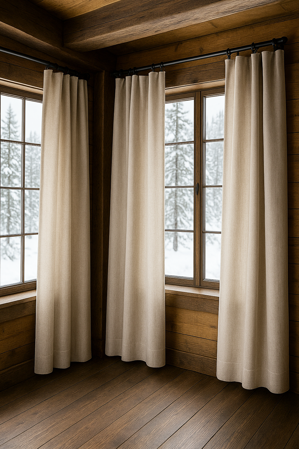 Panneau de rideau blackout opaque - Linen