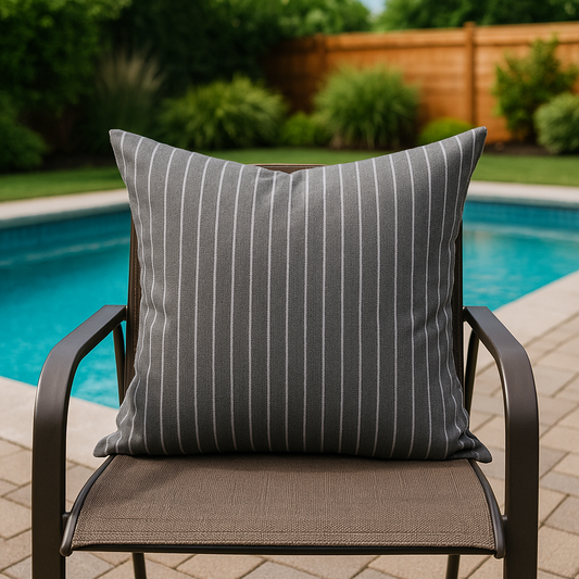 Housse de coussin Extérieur - Sunbrella Scale Smoke