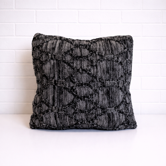 Housse de coussin - Tricot Poivre et Sel