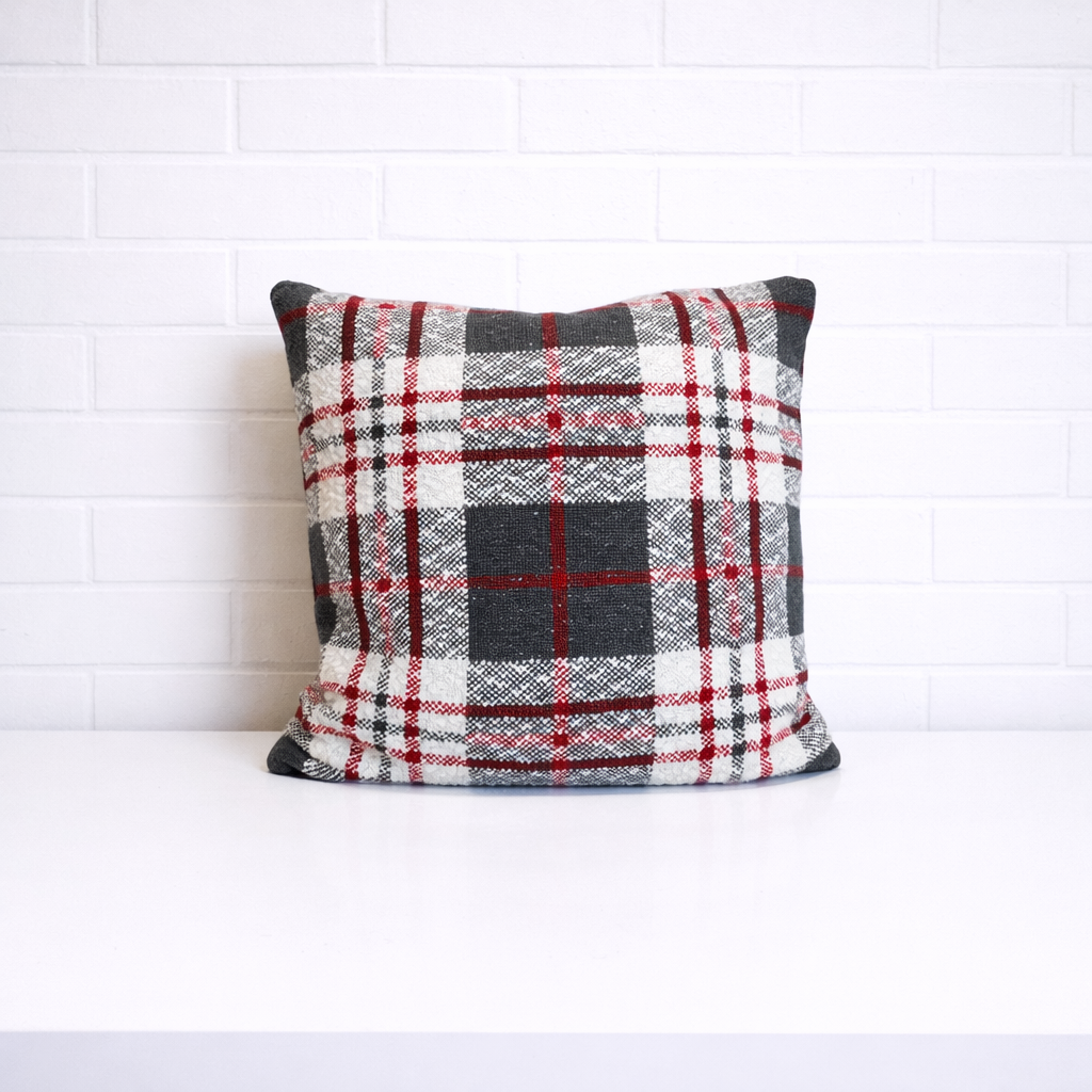 Housse de coussin - Tricot Carreaux