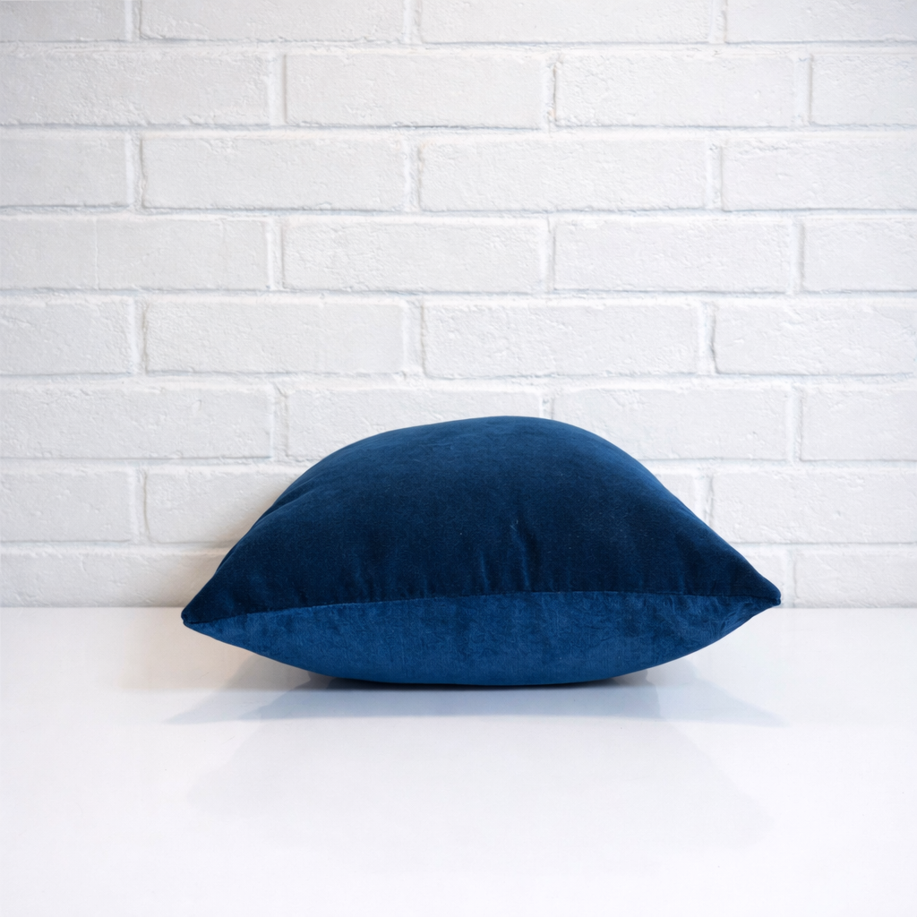 Housse de coussin - Velours bleu