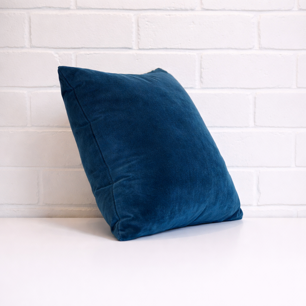 Housse de coussin - Velours bleu