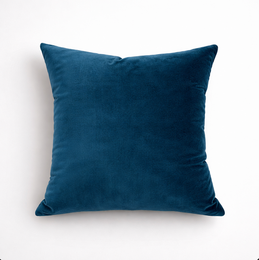 Housse de coussin - Velours bleu