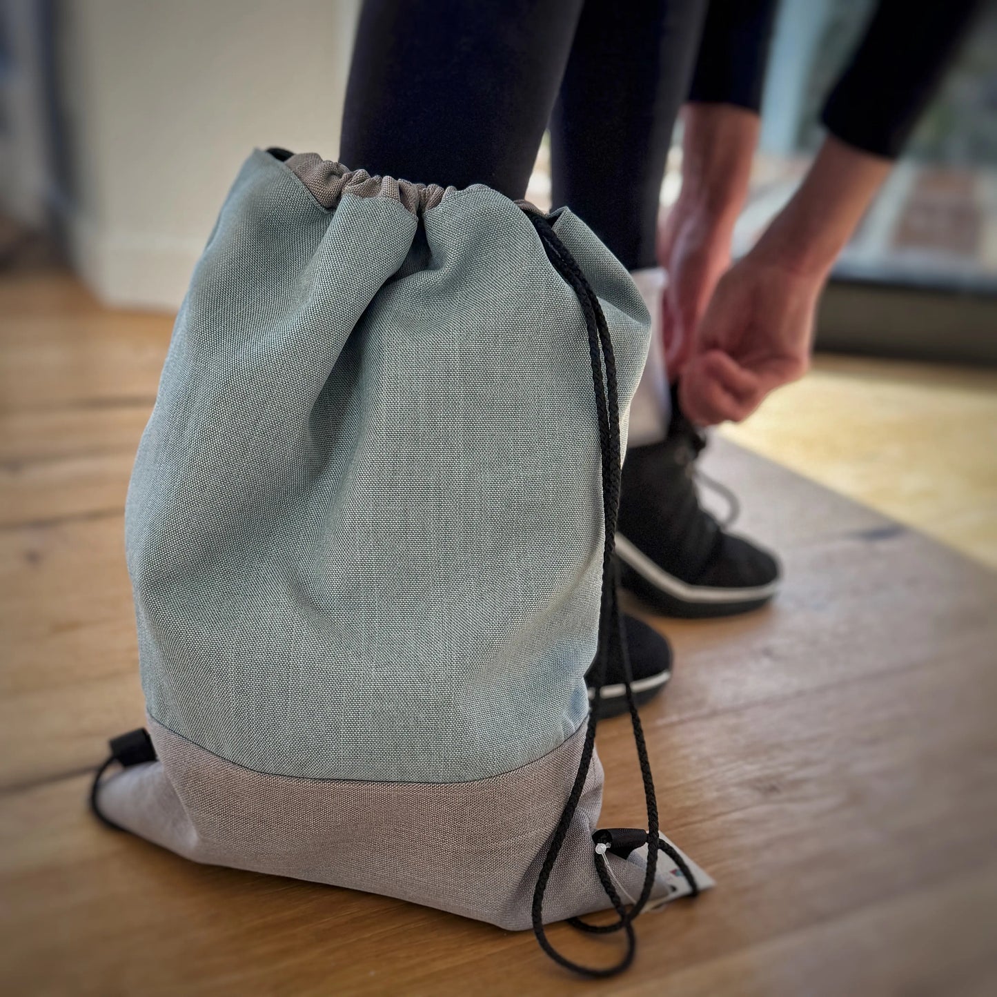 Baluchon Colorblock - Turquoise & gris