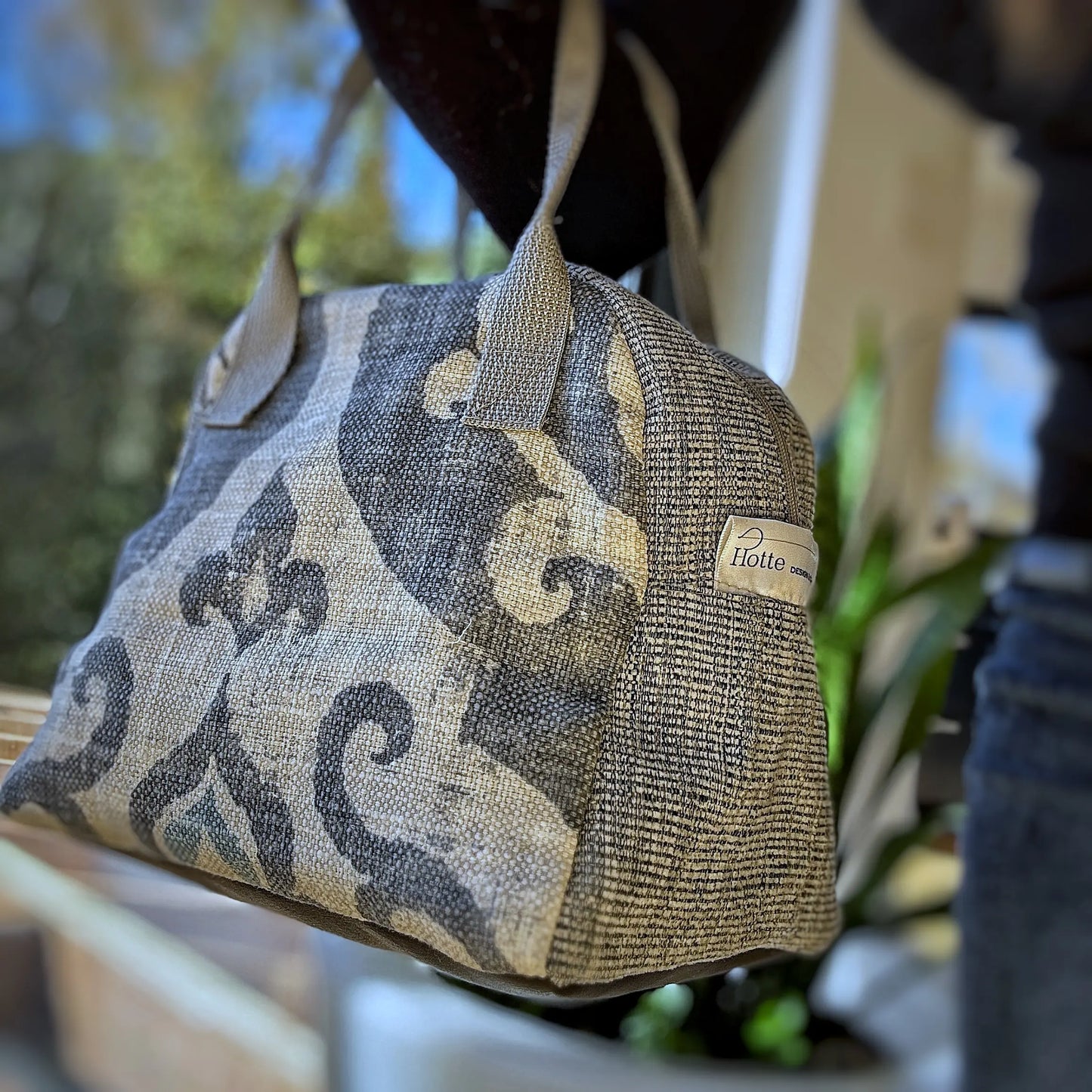 Sac à lunch modèle Bento - Damask Bleu