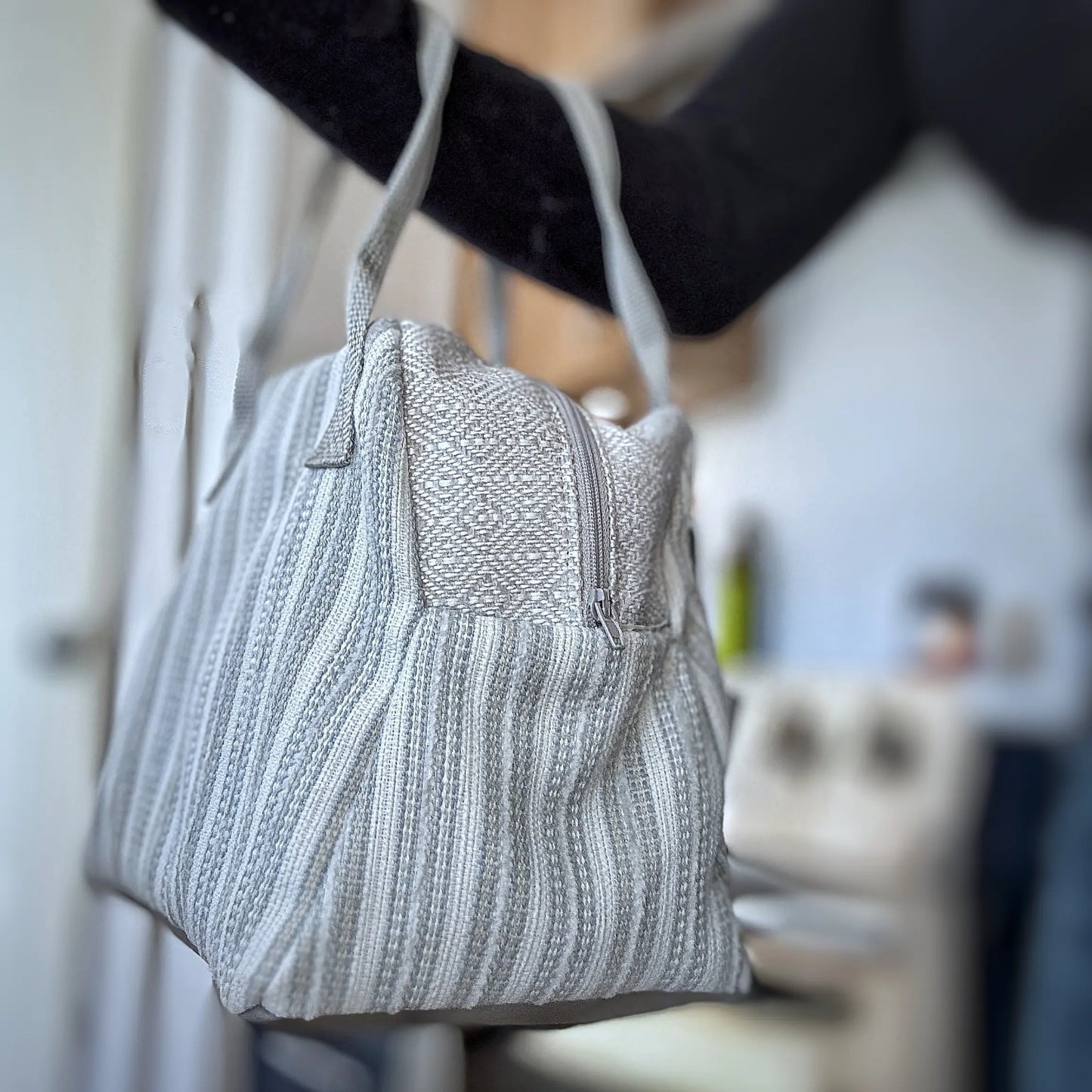 Sac à lunch modèle Bento - Losanges Rayés